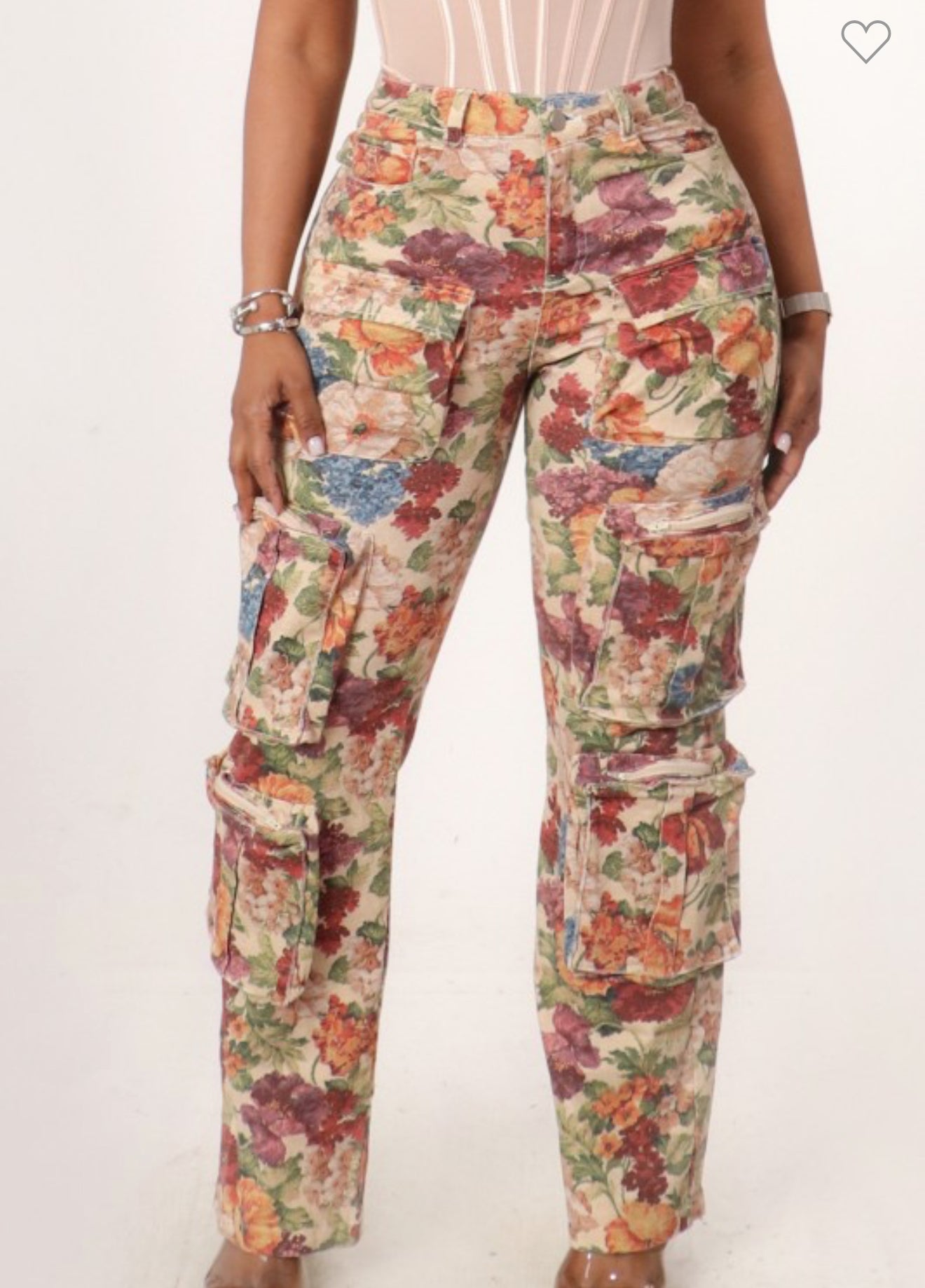 Multi color straight leg pants