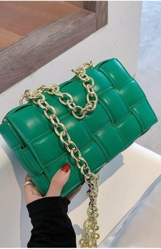 Chain link handle bag