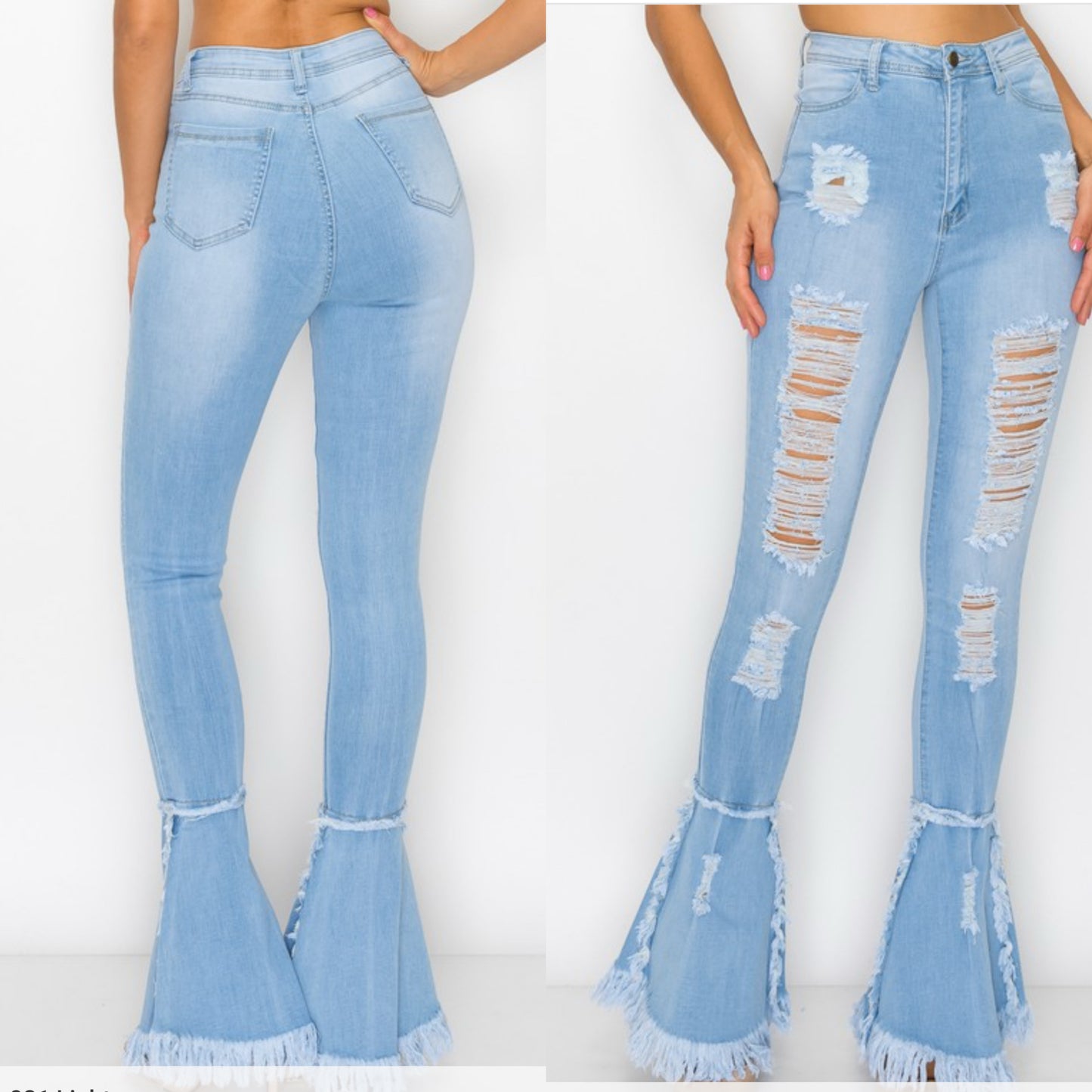 High waist flare out jeans