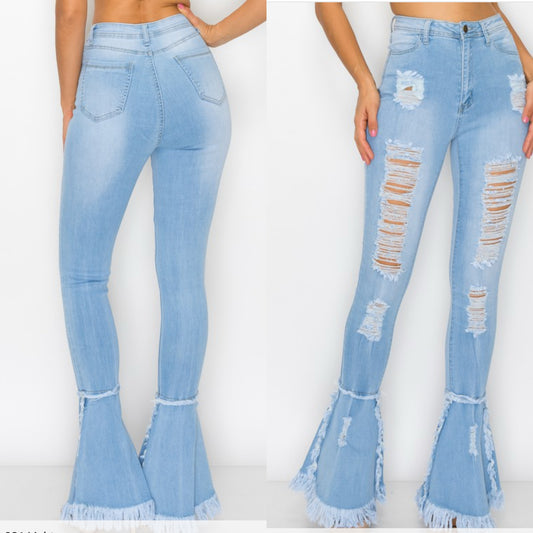 High waist flare out jeans