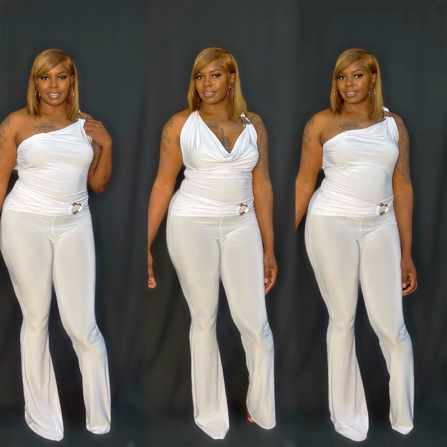 All white jumpsuit