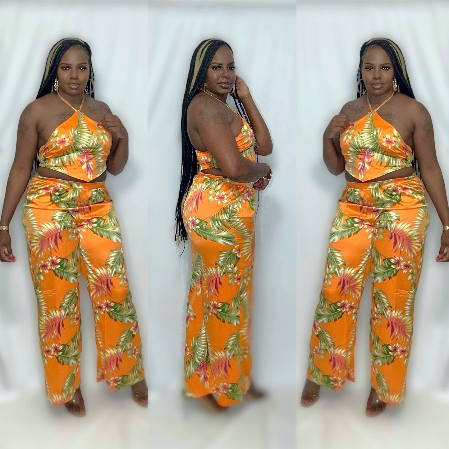Island glam pants set