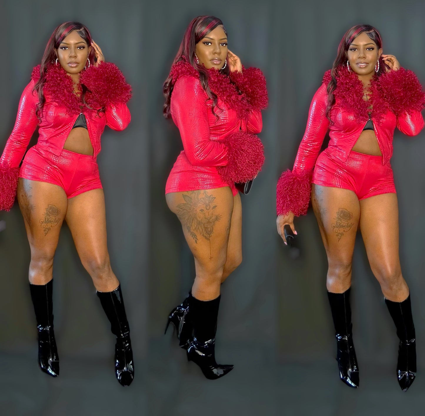 Fuzzy sexy 2 piece set