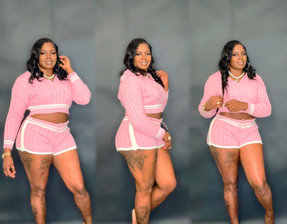 Knitted long sleeve sets