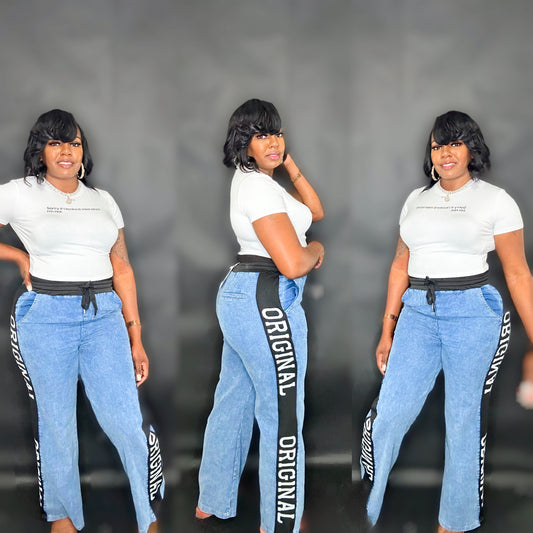 Original denim wide pants