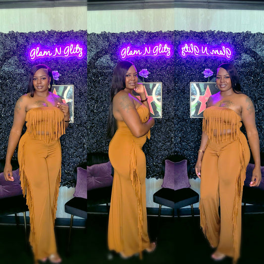 Ruffle two piece set