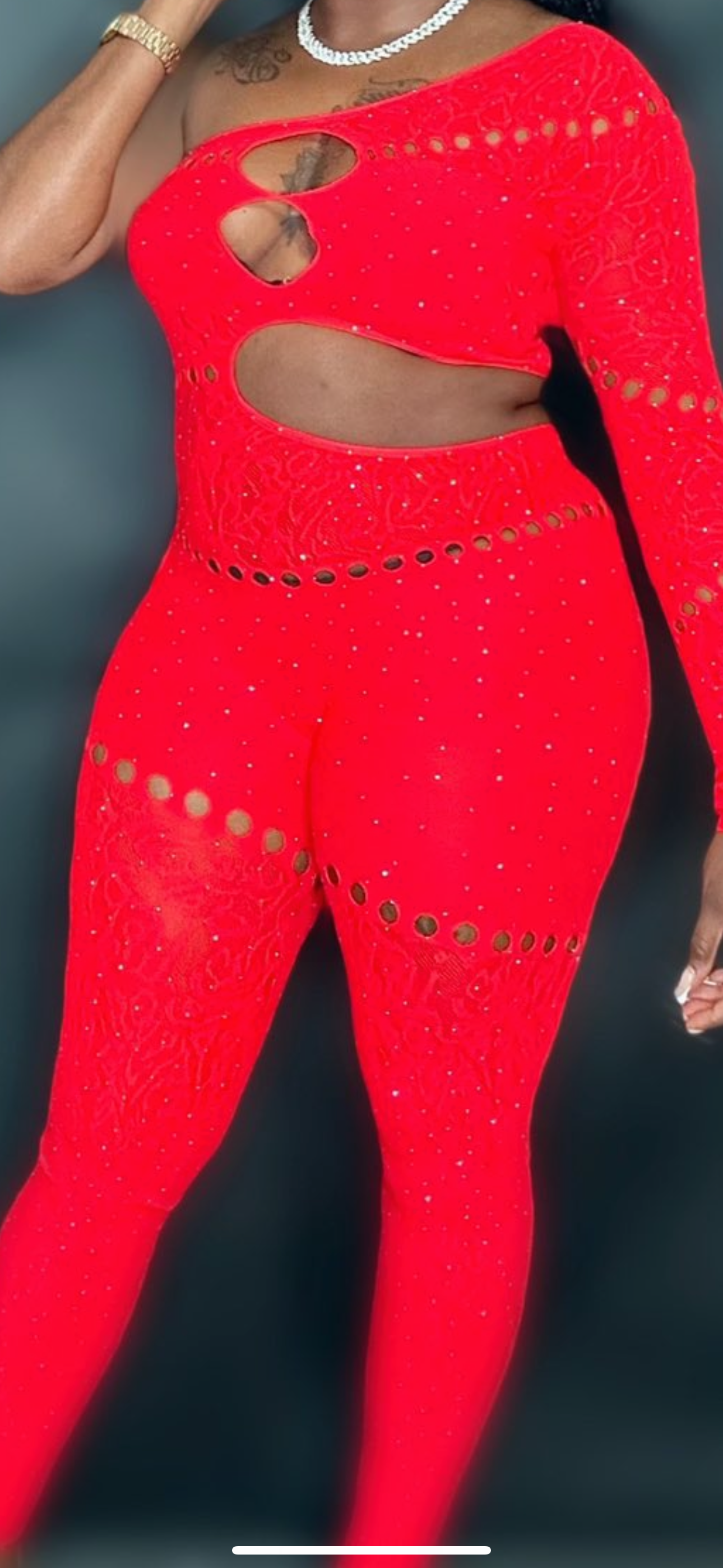 Red jumpsuit