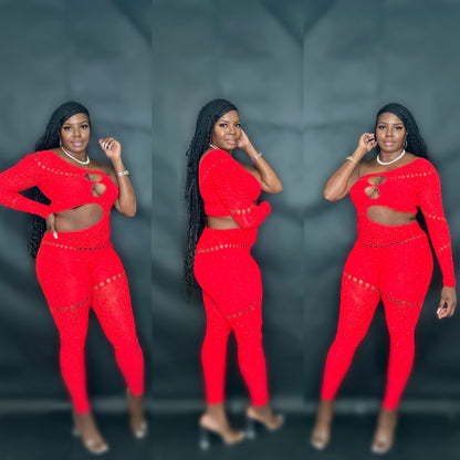 Red jumpsuit