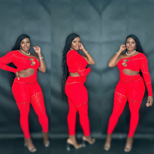 Red jumpsuit