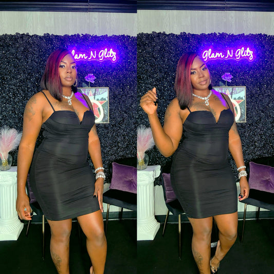 Fitted black dress