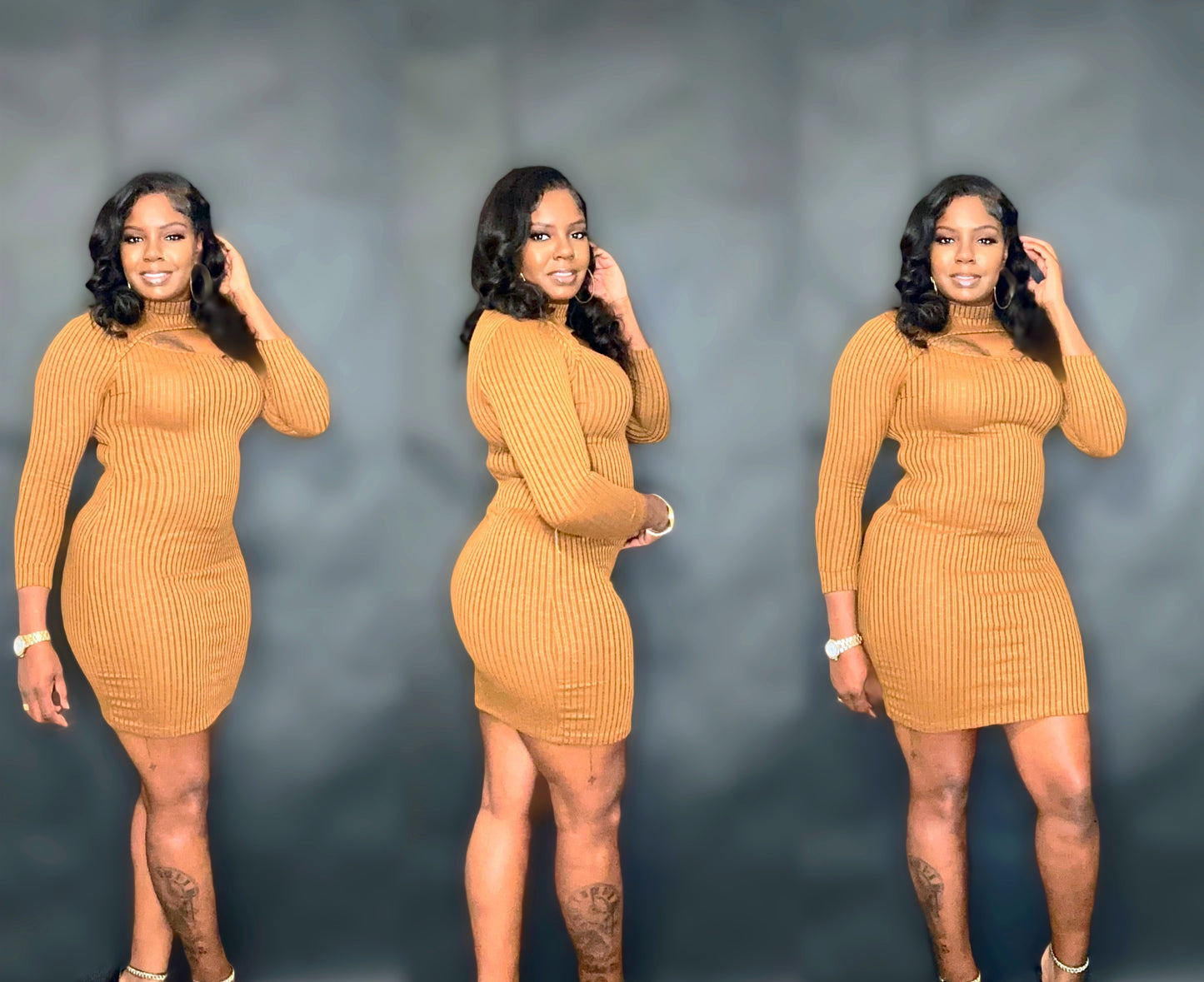 Knit sweater dress