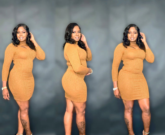 Knit sweater dress