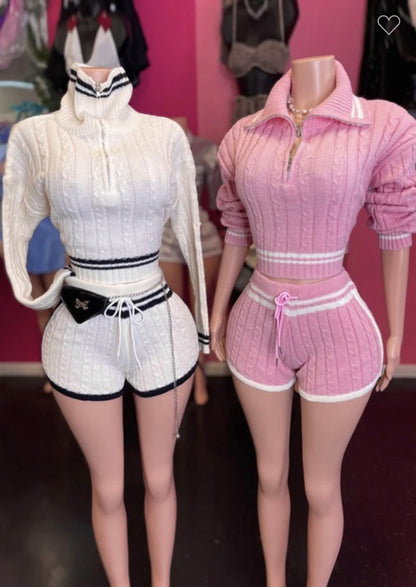 Knitted long sleeve sets
