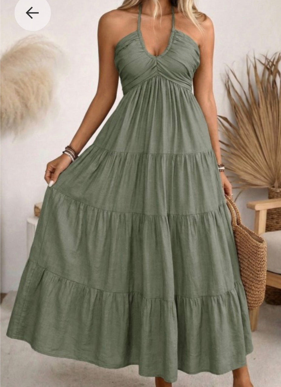 Halter maxi dress