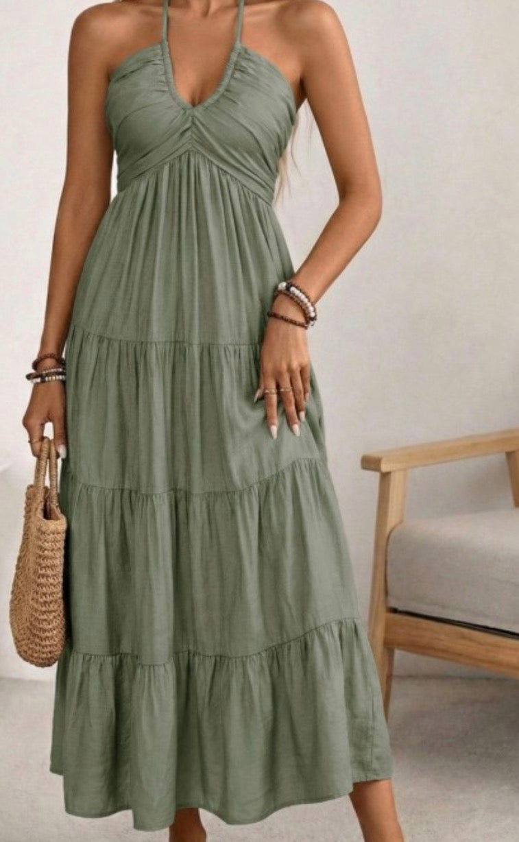 Halter maxi dress