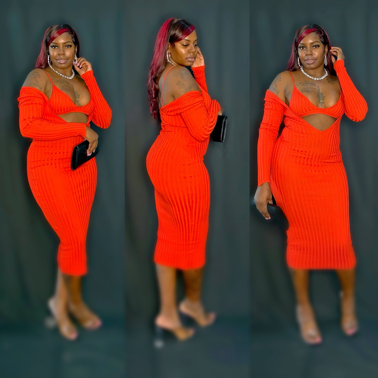 Playing safe midi dress